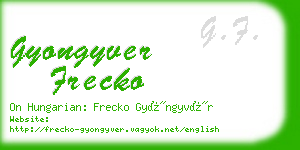 gyongyver frecko business card